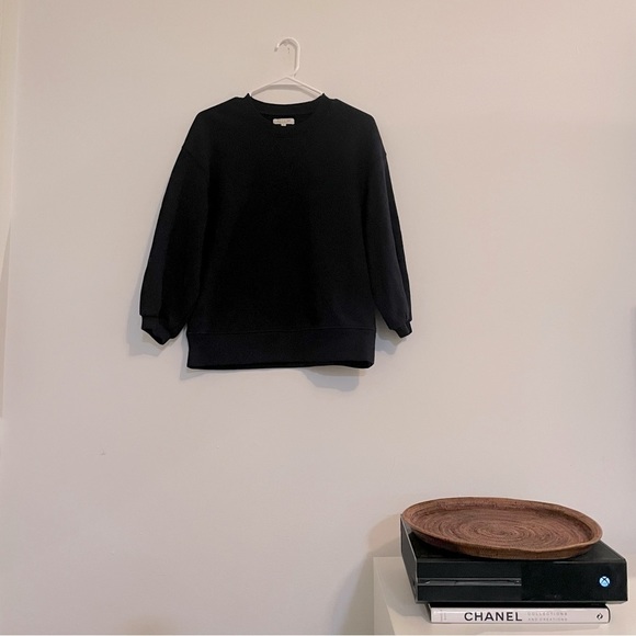 $88 Madewell Pullover Crewneck Sweatshirt Navy Blue - Picture 1 of 6